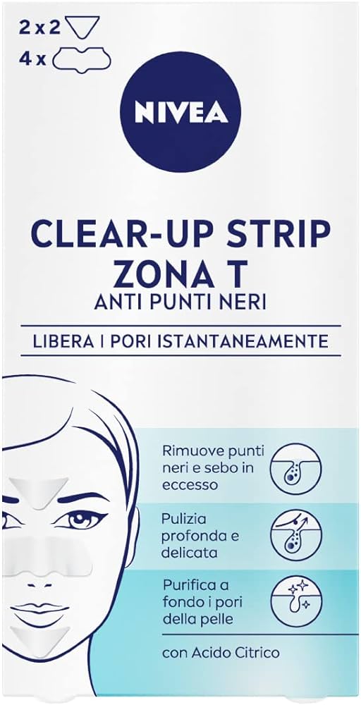 Clear-Up Strip Zona T Cerotti Libera Pori NIVEA