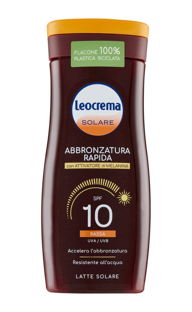 Latte Abbronzatura Rapida 10 SPF LEOCREMA